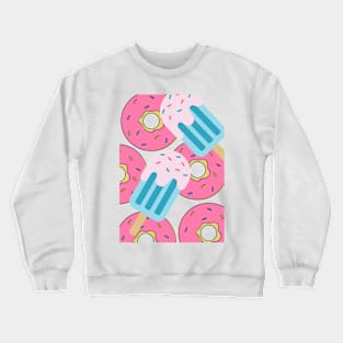 Sweet Stuff, Ice Cream and Doughnuts Crewneck Sweatshirt